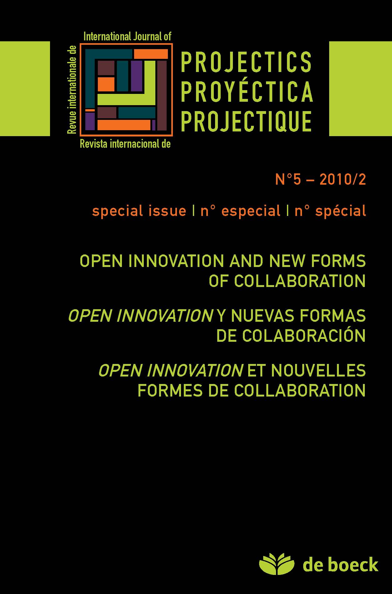 REVUE SCIENTIFIQUE INTERNATIONALE PROJECTIQUE 2010/2 N.5