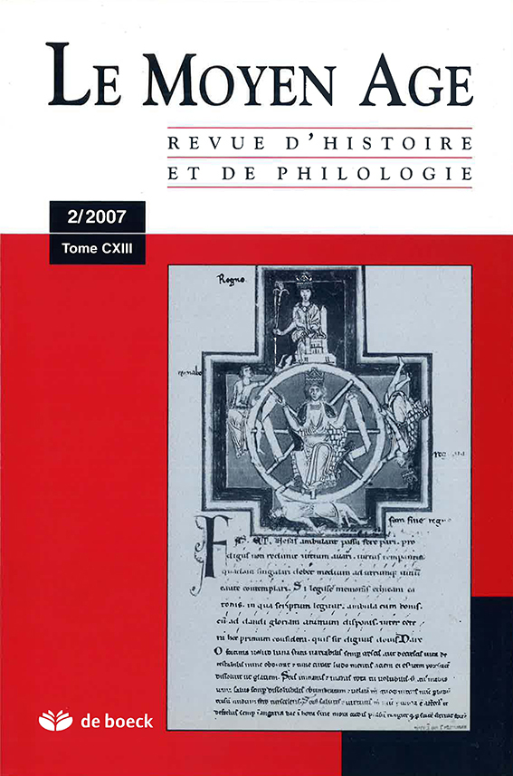 RMA_132/ REVUE DU MOYEN-AGE 2007/2 TOME CXIII