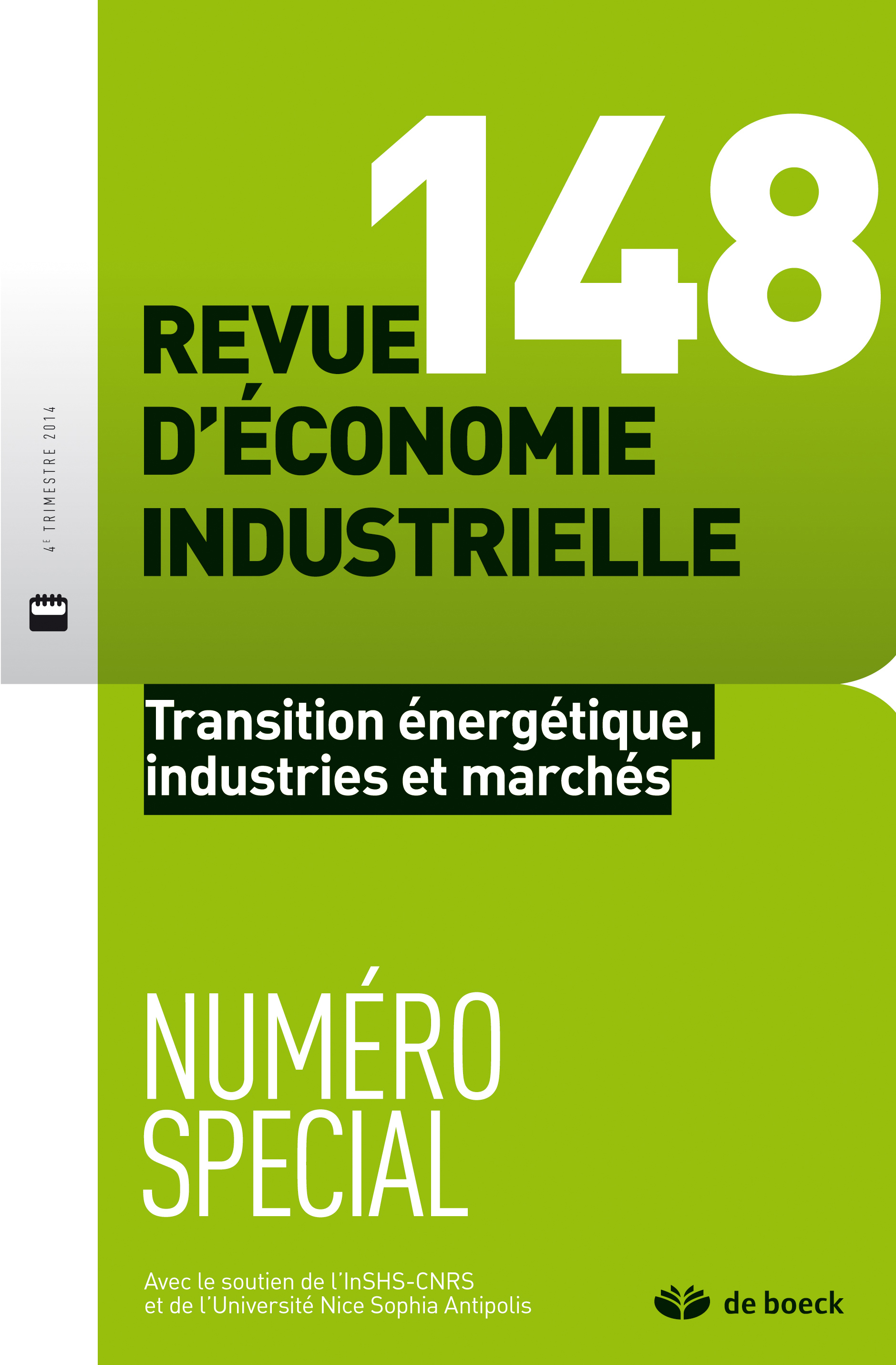 REVUE D'ECONOMIE INDUSTRIELLE 2014/4 N.148