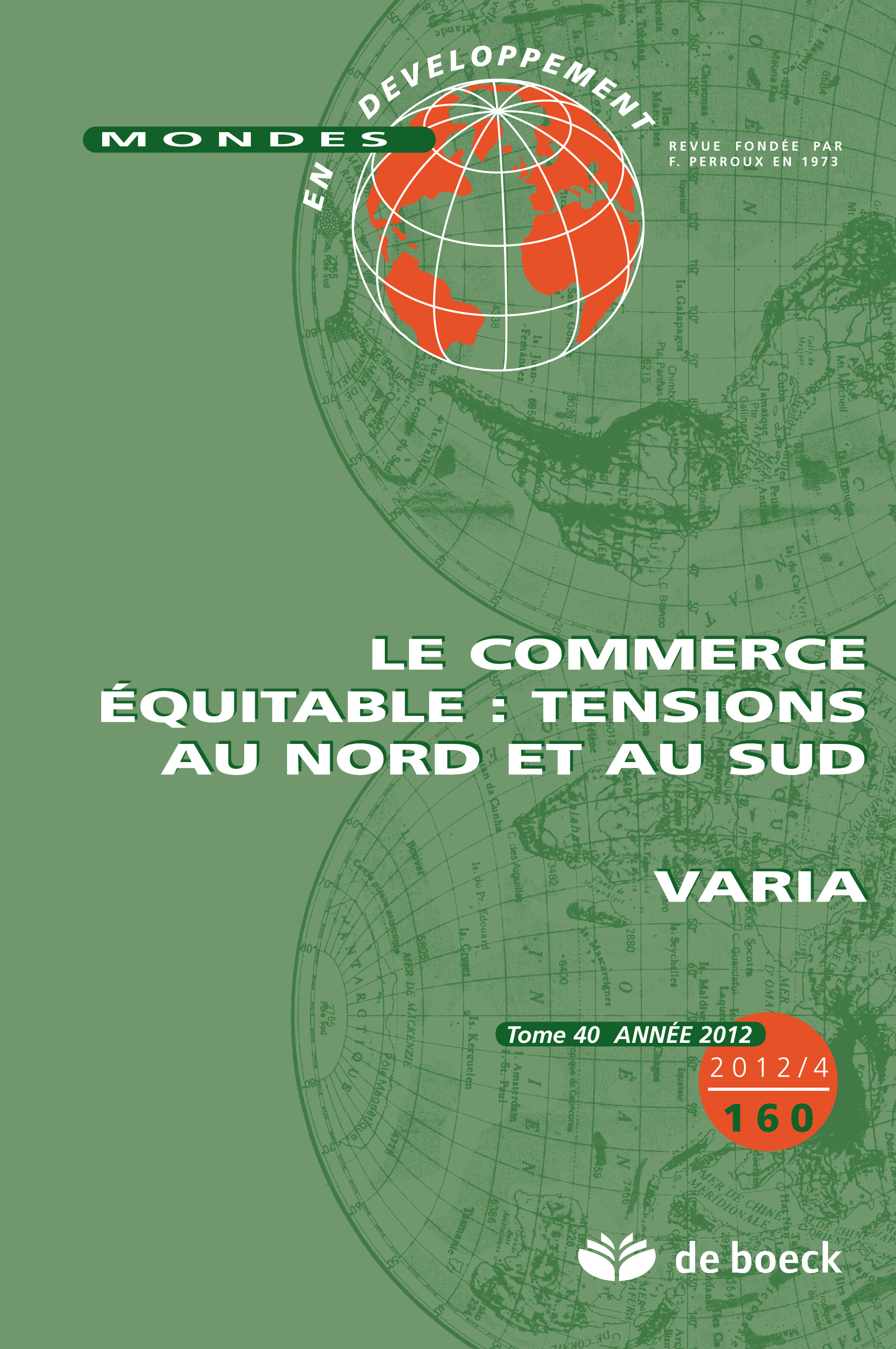 MONDE EN DEVELOPPEMENT 2012/4 N.160 COMMERCE EQUITABLE