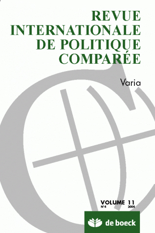 REVUE INTERNATIONALE DE POLITIQUE COMPAREE 2004/4