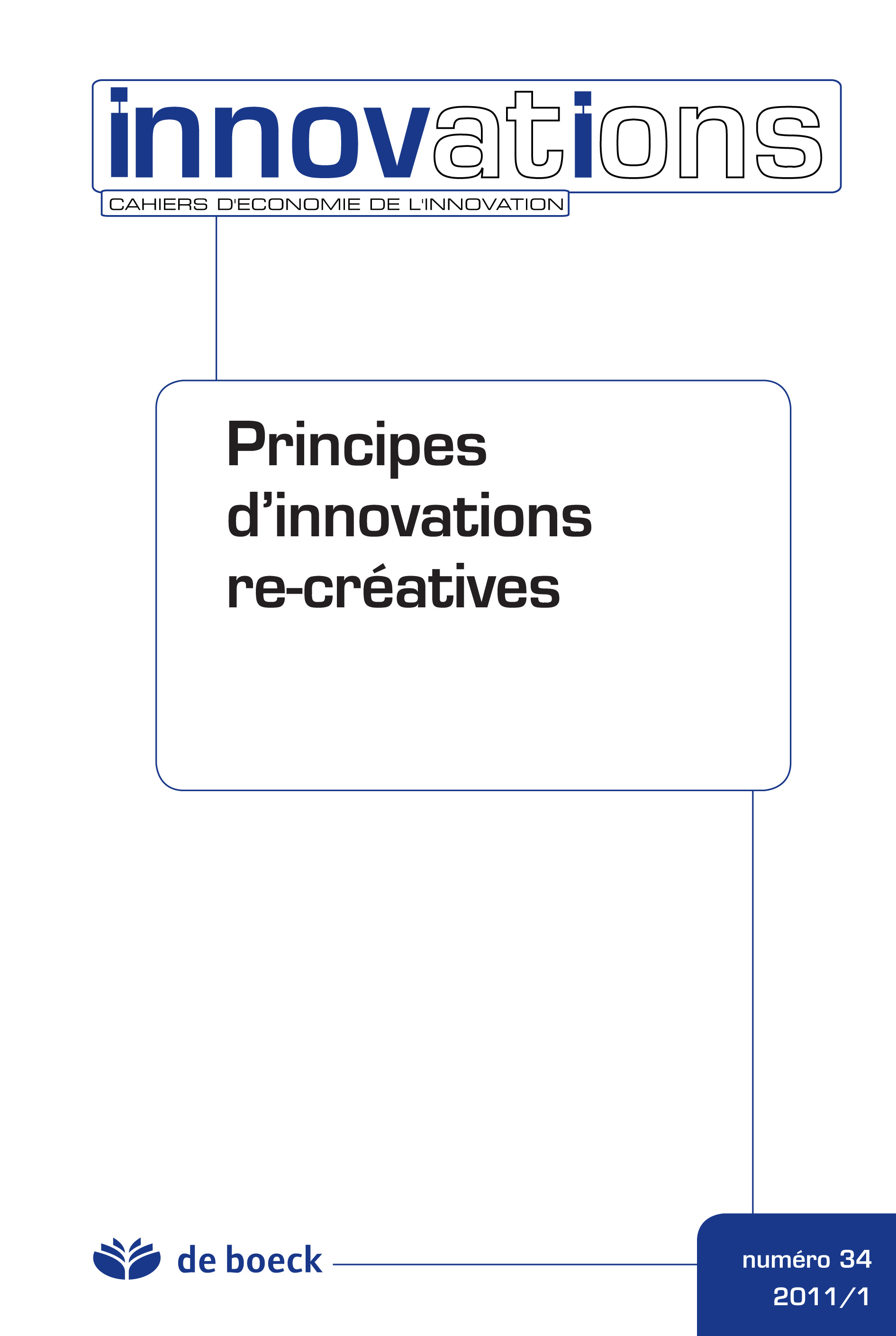 CAHIERS D'ECONOMIE DE L'INNOVATION 2011/1 N.34