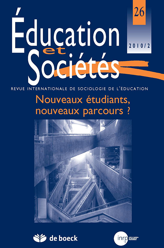 EDUCATION ET SOCIETES 2010/2 N.26