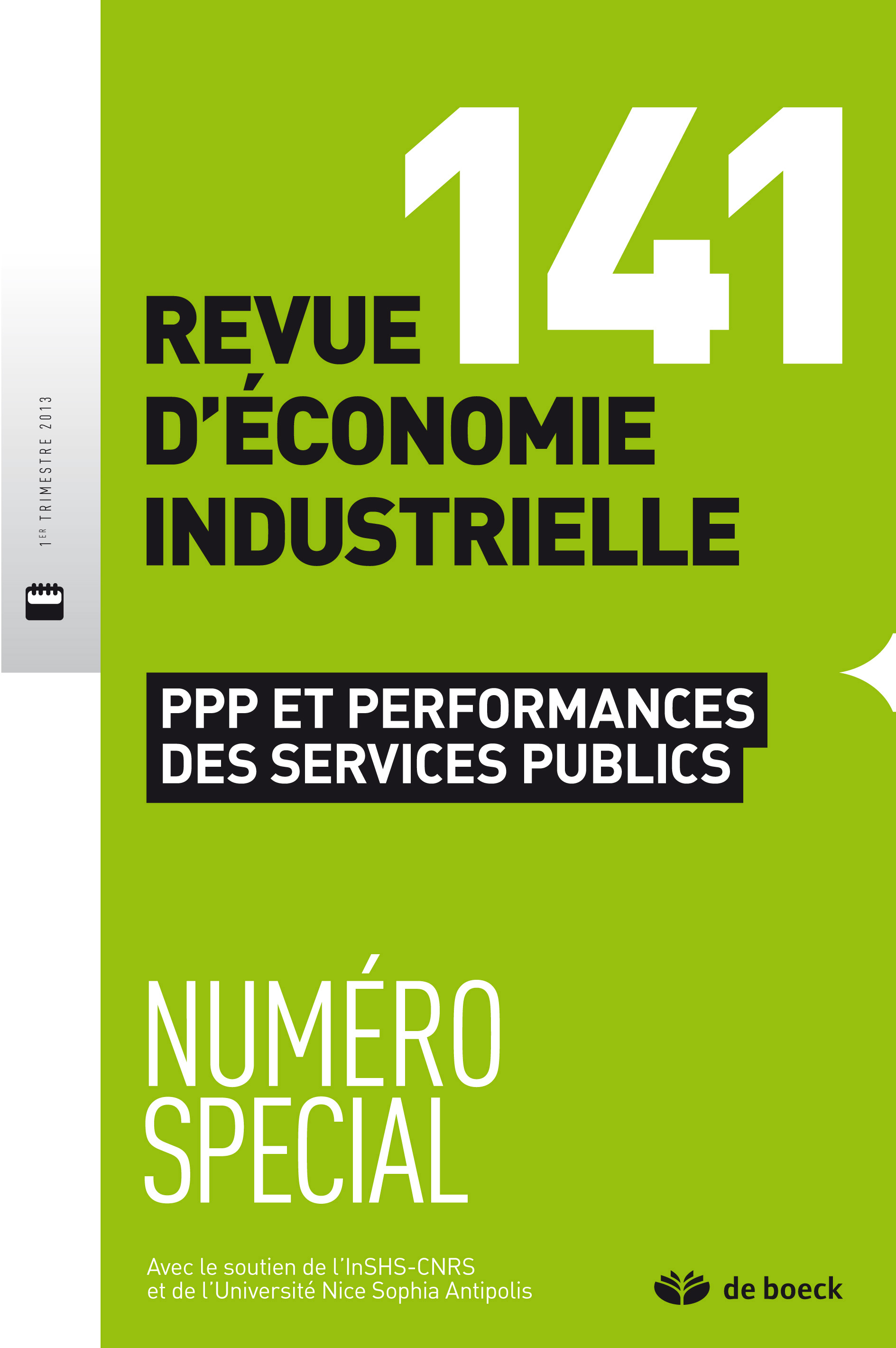 REVUE D'ECONOMIE INDUSTRIELLE N.141 2013/1