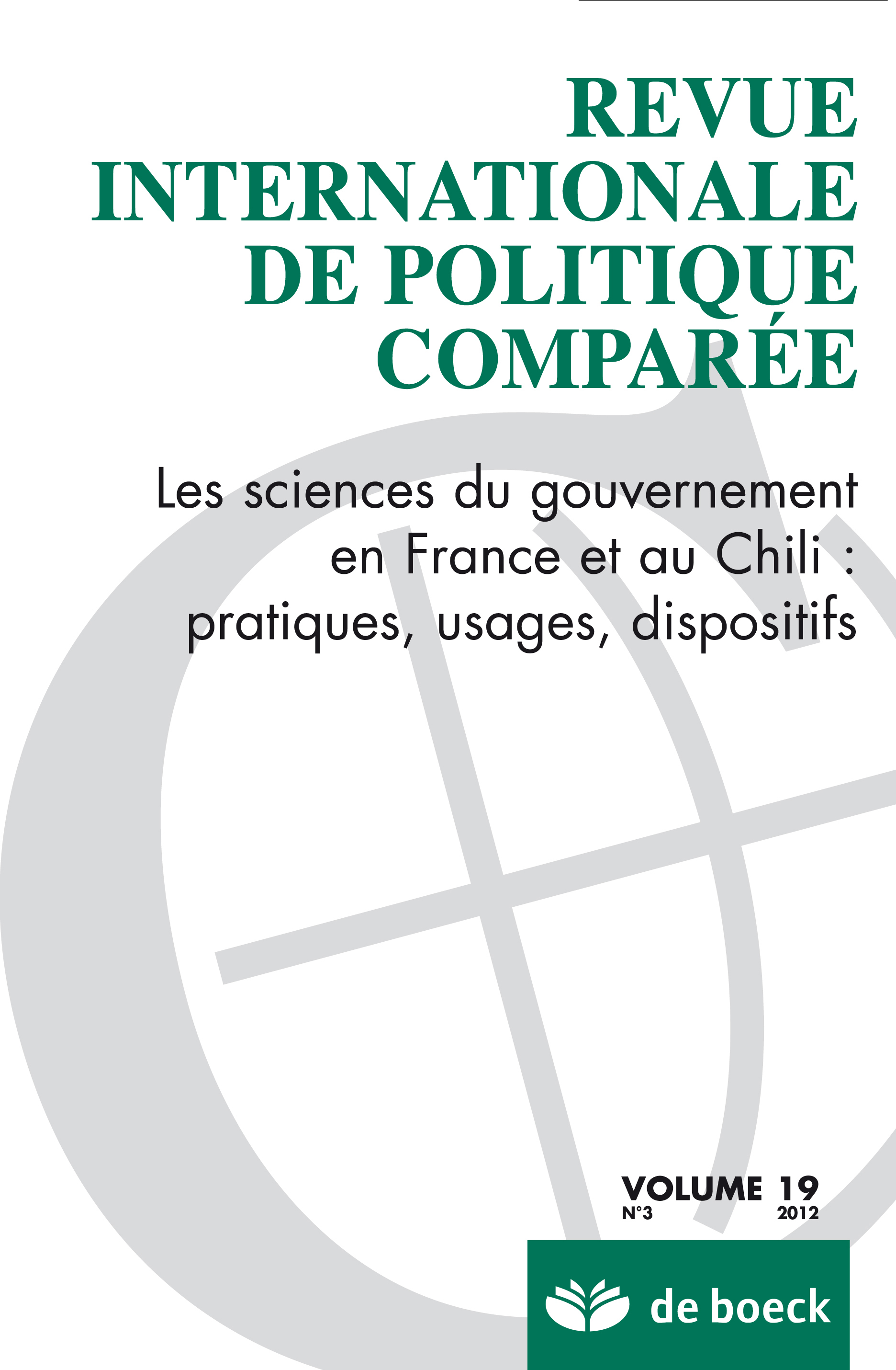 REVUE INTERNATIONALE DE POLITQUE COMPAREE 2012/3