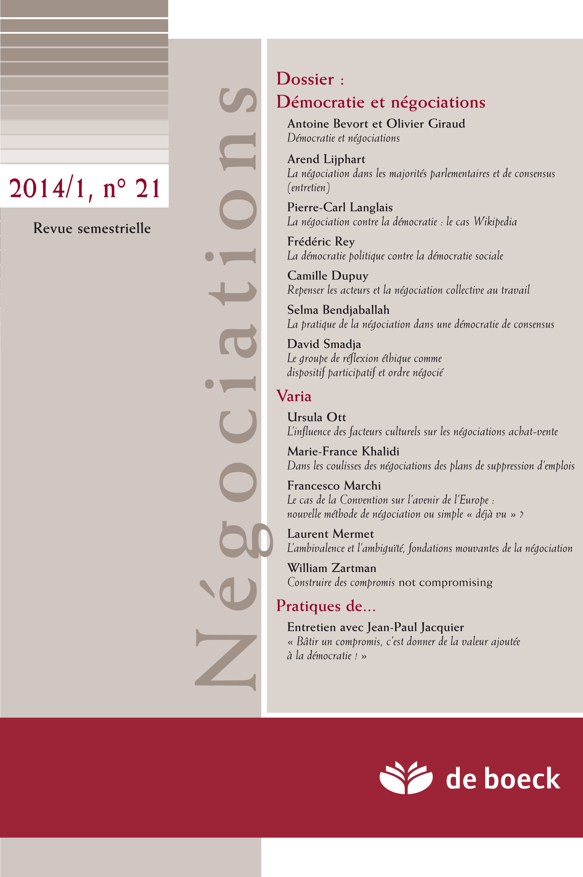 NEGOCIATIONS 2014/1 N.21