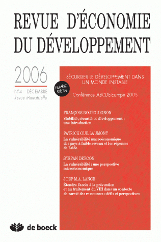 REVUE D'ECONOMIE DU DEVELOPPEMENT 2006/4