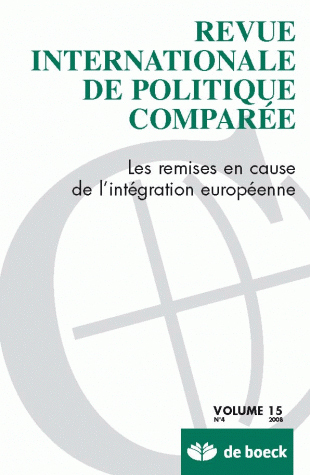 REVUE INTERNATIONALE DE POLITIQUE COMPAREE 2008/4 VOLUME 15