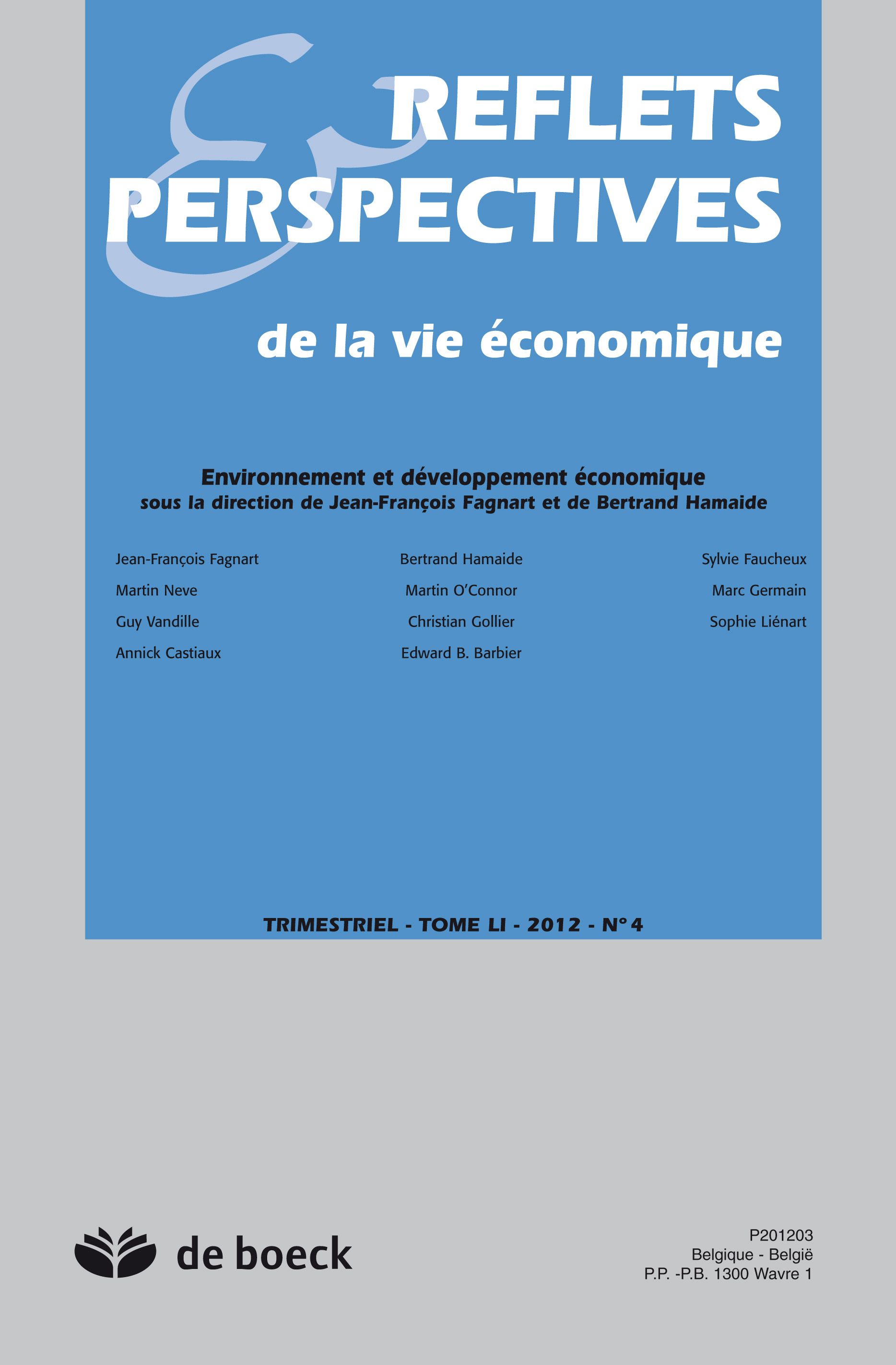 REFLETS ET PERSPECTIVES DE LA VIE ECONOMIQUE 2012/4
