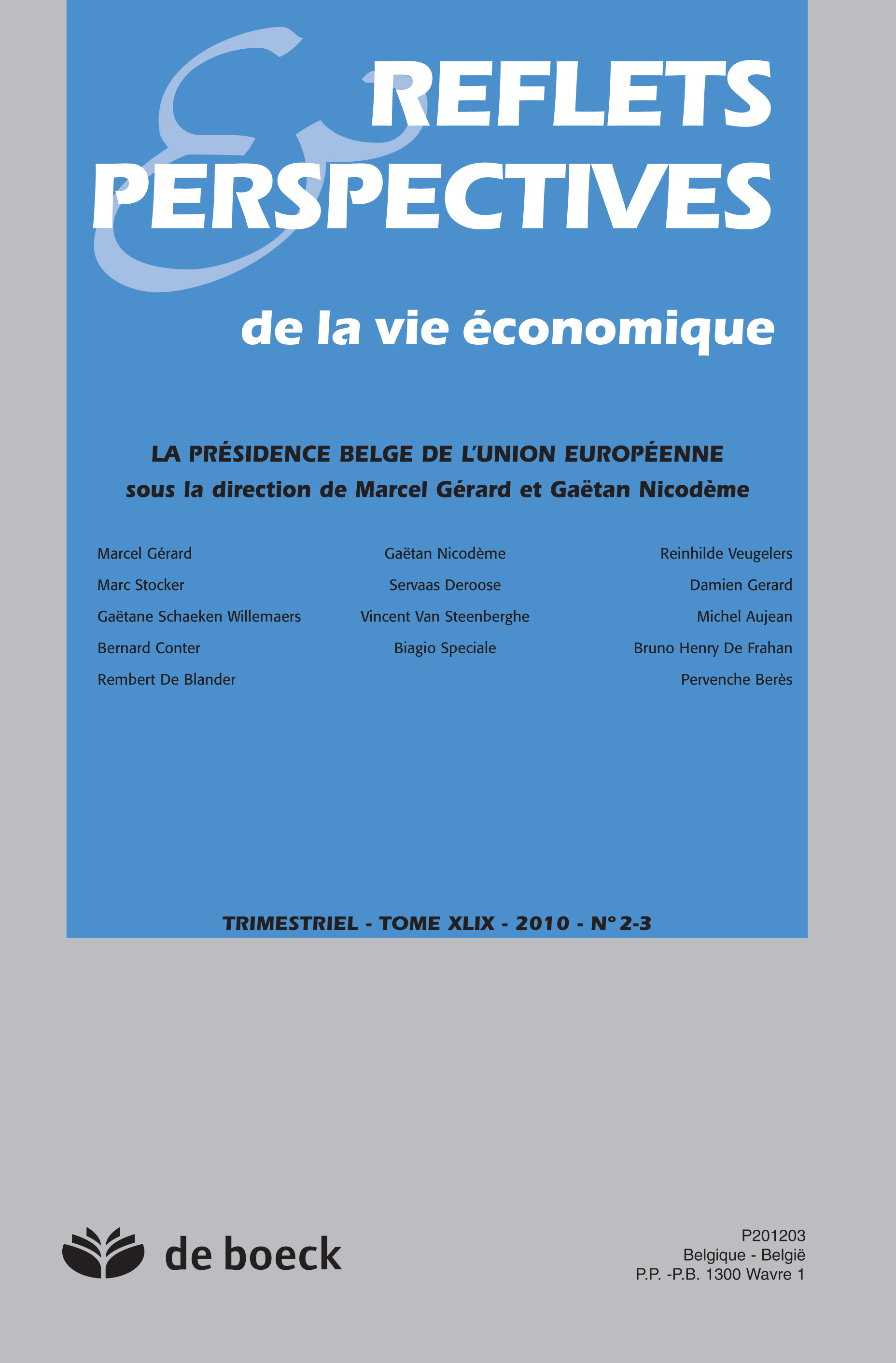REFLETS ET PERSPECTIVES DE LA VIE ECONOMIQUE 2010/2-3