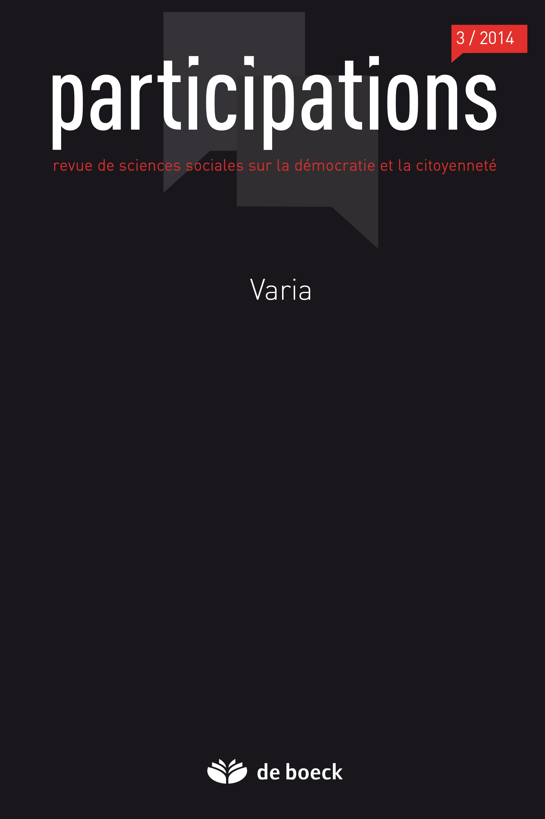 PARTICIPATIONS 2014/3 VARIA