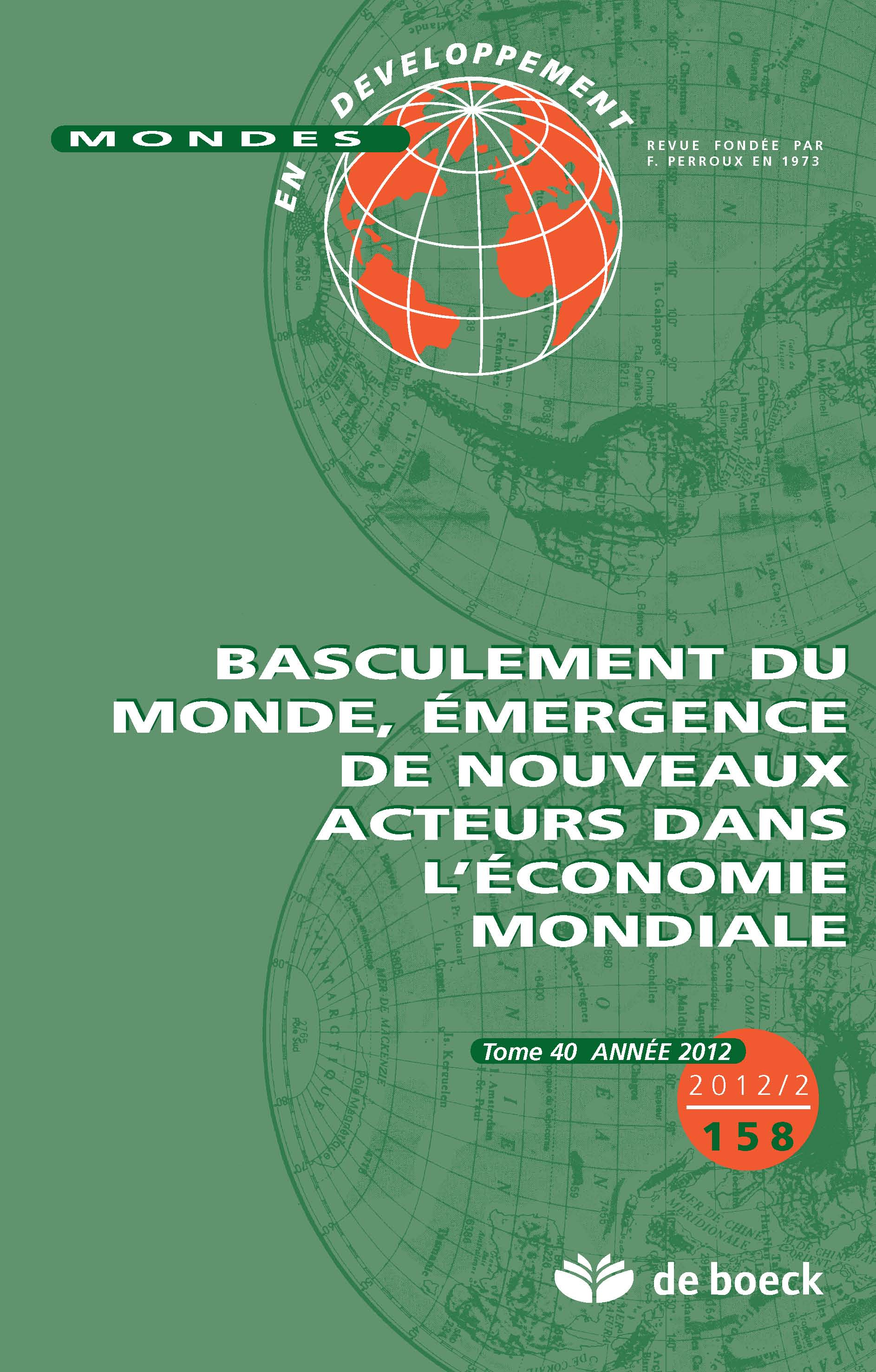 MONDES EN DEVELOPPEMENT 2012/2 N.158 BASCULEMENT DU MONDE