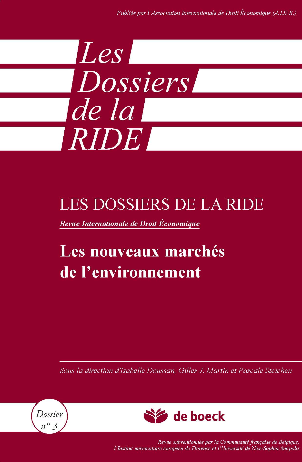 NOUVEAUX MARCHES DE L'ENVIRONNEMENT