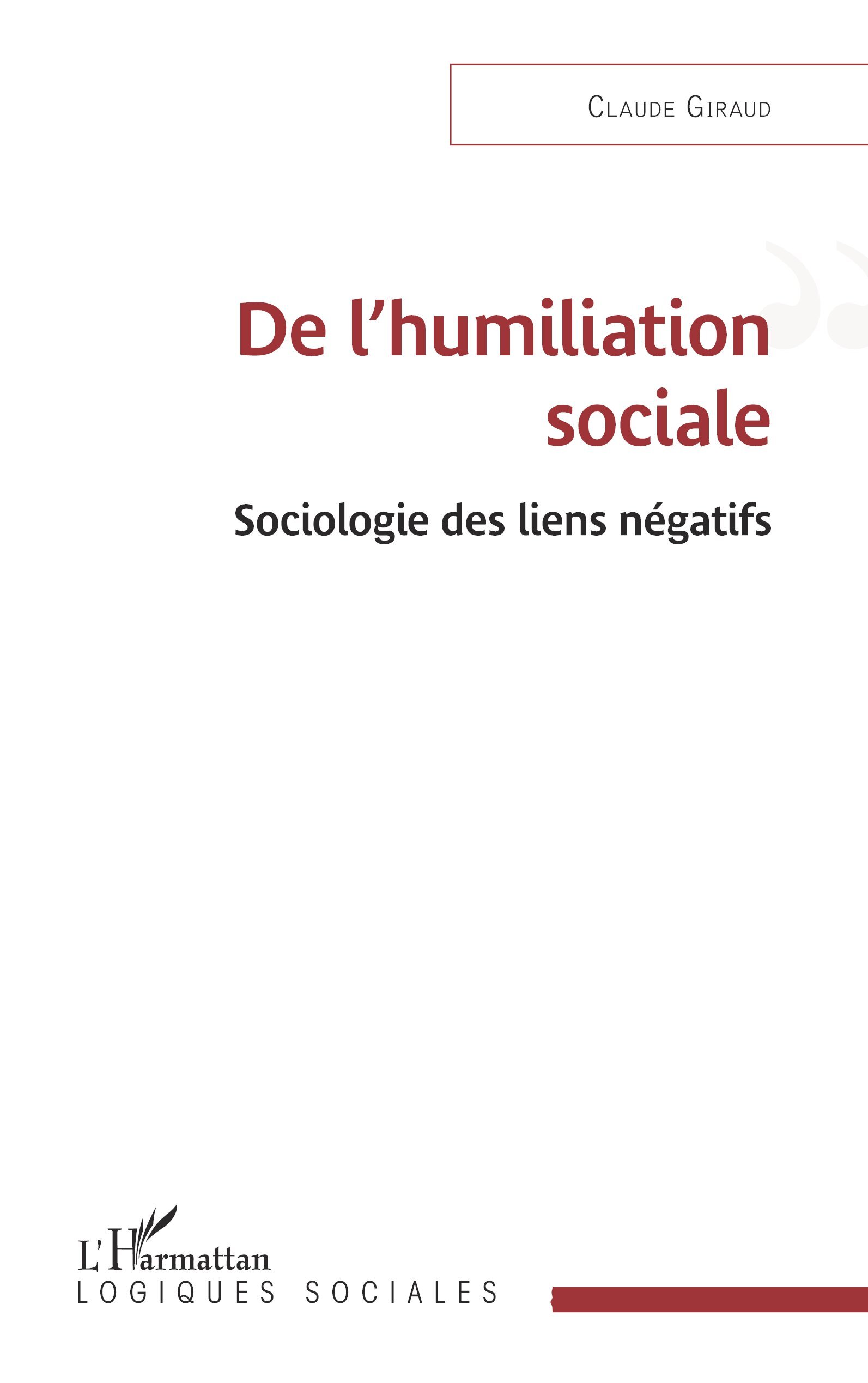 De l'humiliation sociale
