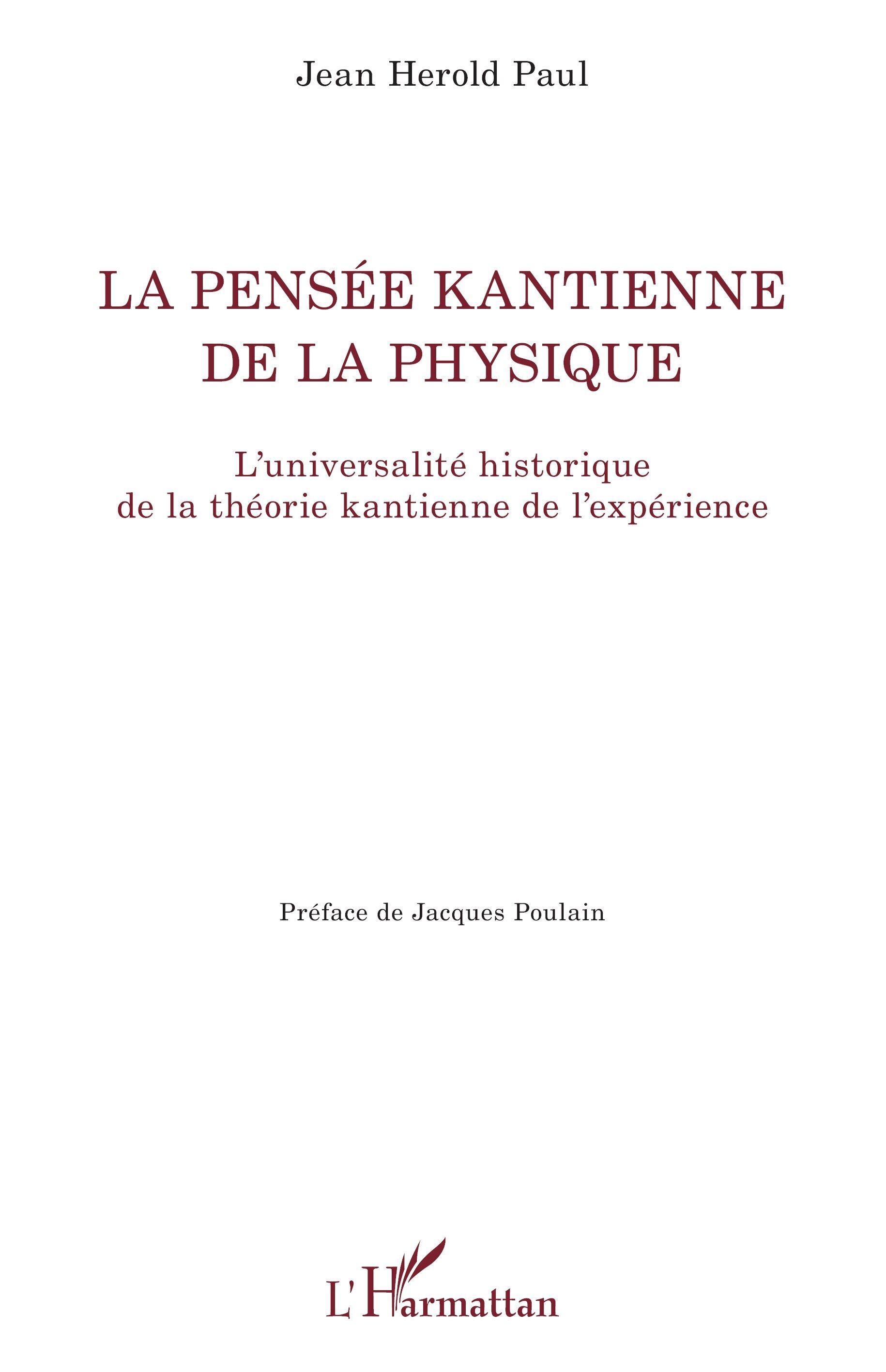 La pensée kantienne de la physique