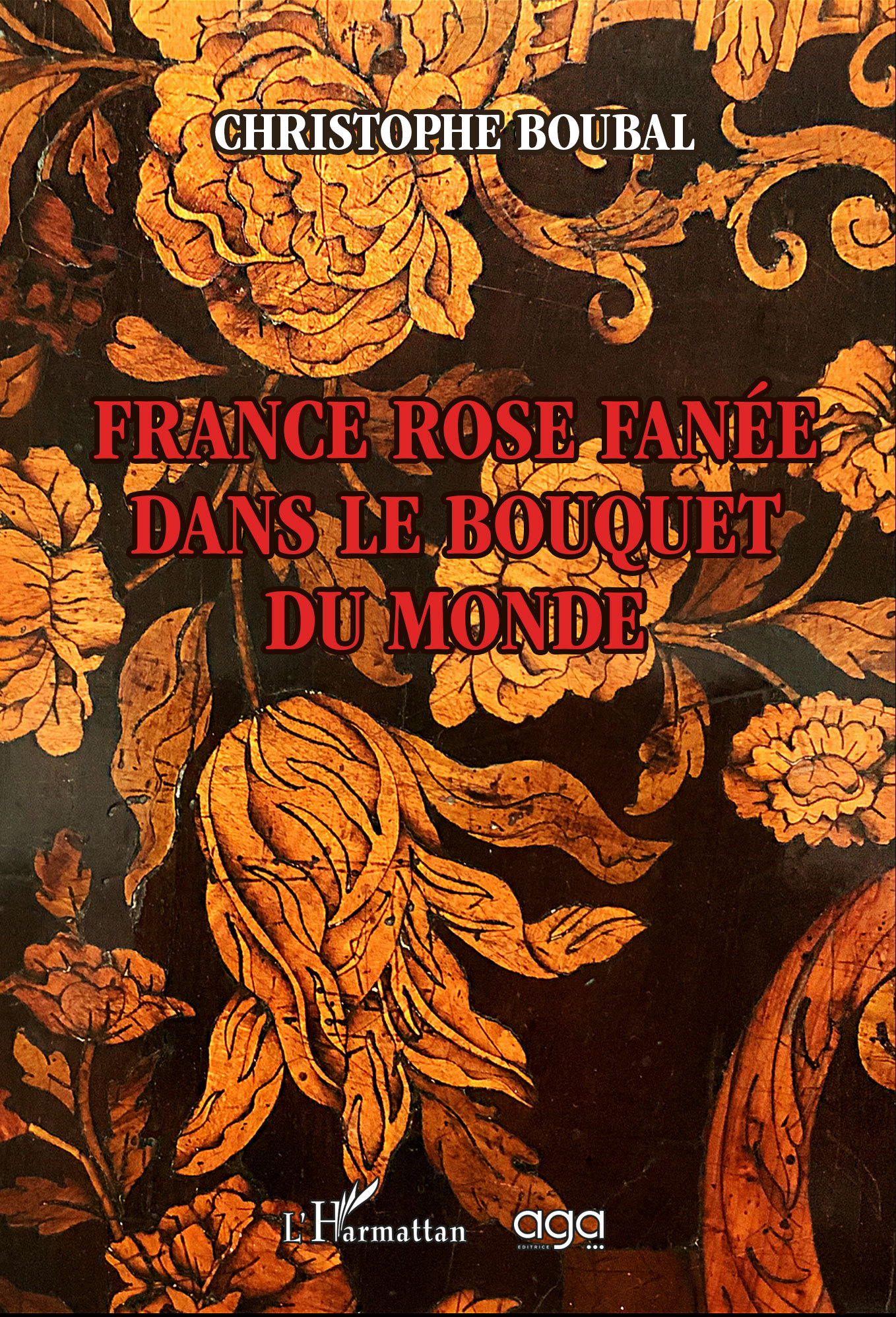 France rose fanée dans le bouquet du monde