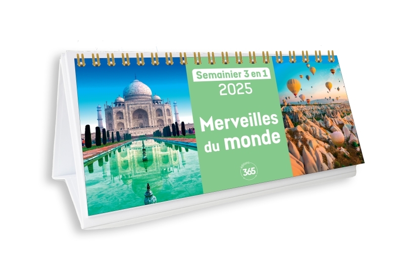 Calendrier semainier 2025 Merveilles du monde