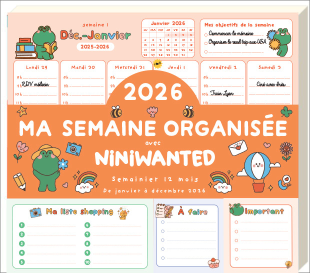 Ma semaine organisée 2026 avec Niniwanted