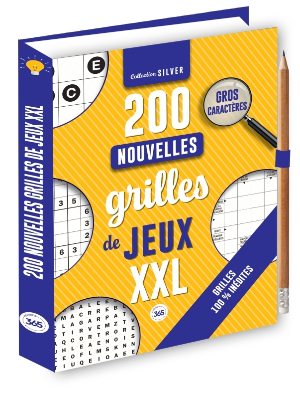 200 nouvelles grilles de jeux XXL pour les séniors - crayon offert