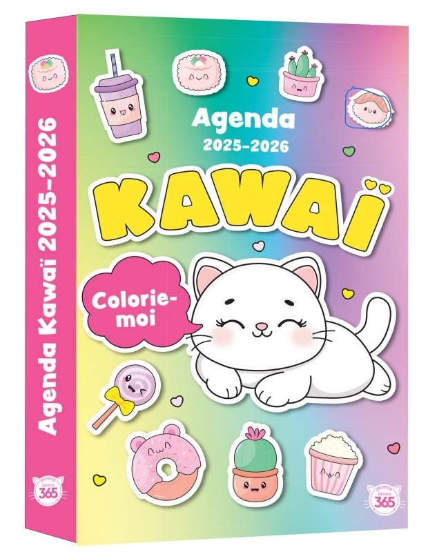 Agenda scolaire 2025-2026 Kawaï Colorie-moi