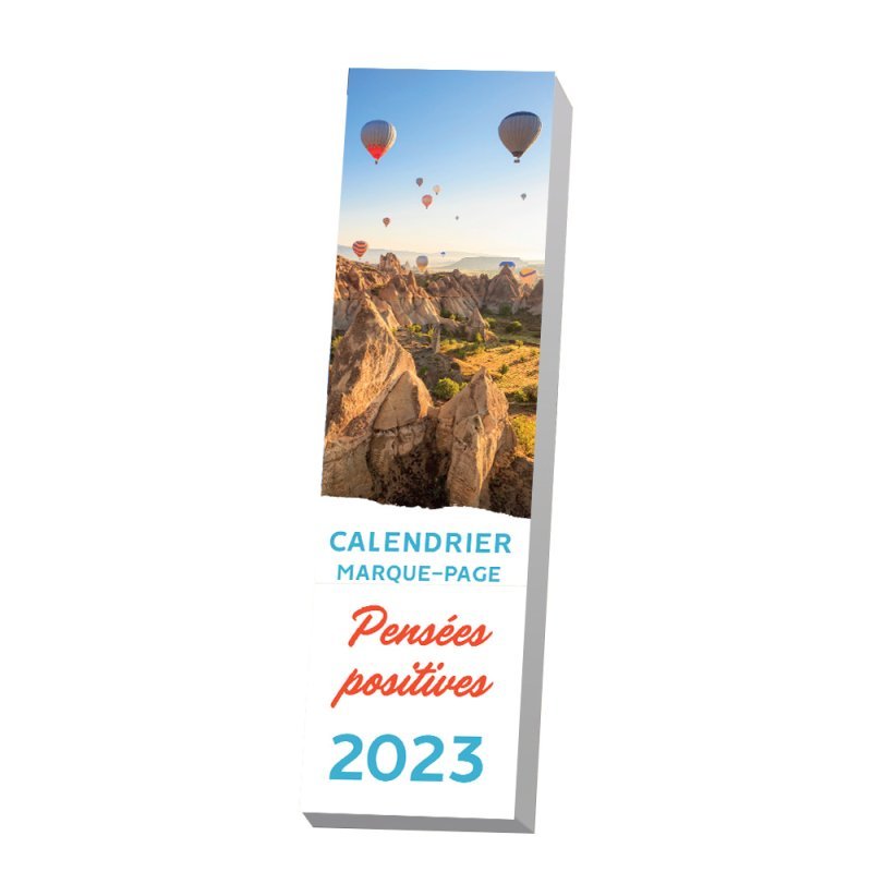 Calendrier marque-pages Pensées positives 2023 - 1 photo avec citation par semaine détachable