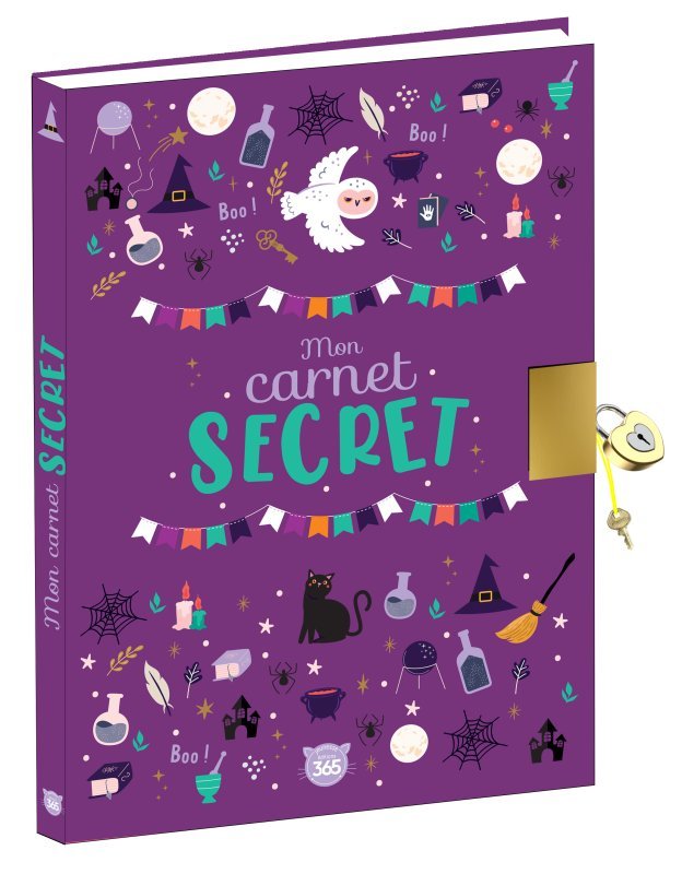 Mon carnet secret - Sorcières - Journal intime avec cadenas à compléter