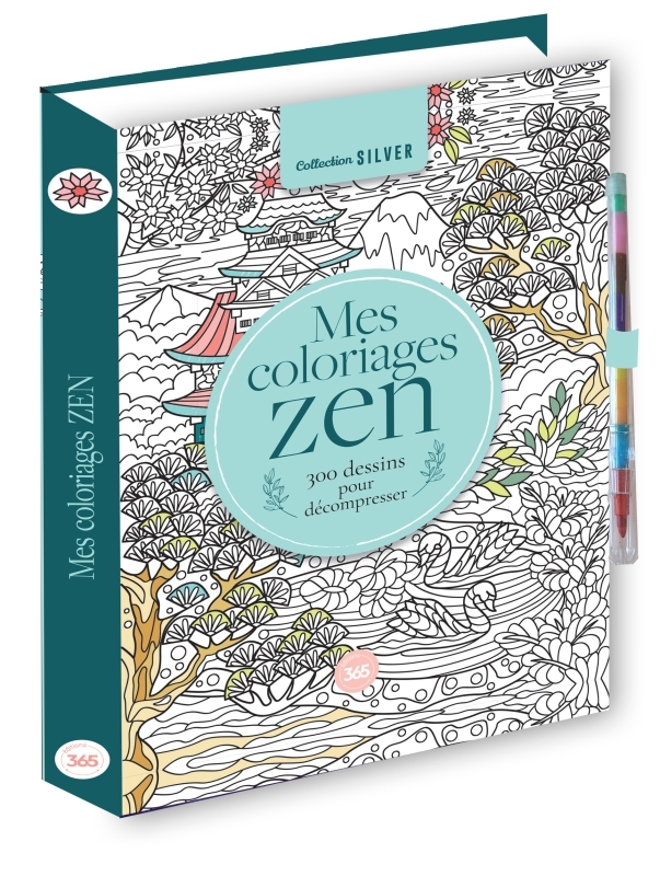Mes coloriages zen - 300 dessins pour décompresser - crayon multi-mines offert