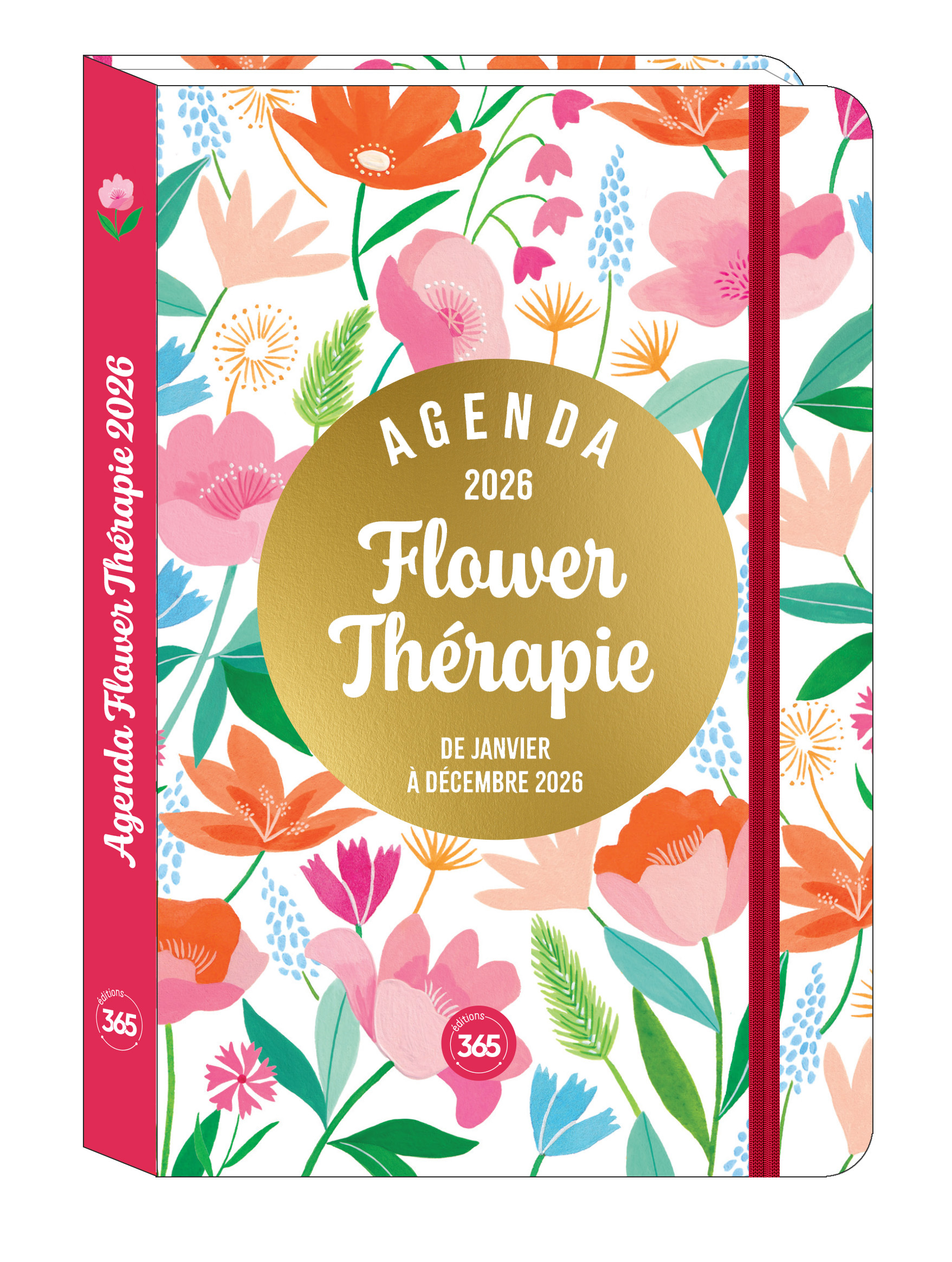 Agenda Flower thérapie pocket, janv.-déc. 2026, 12 mois