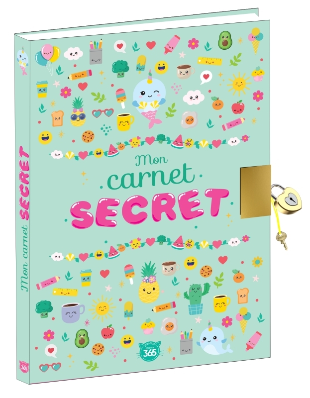 Mon carnet secret Kawai - Journal intime avec cadenas à compléter