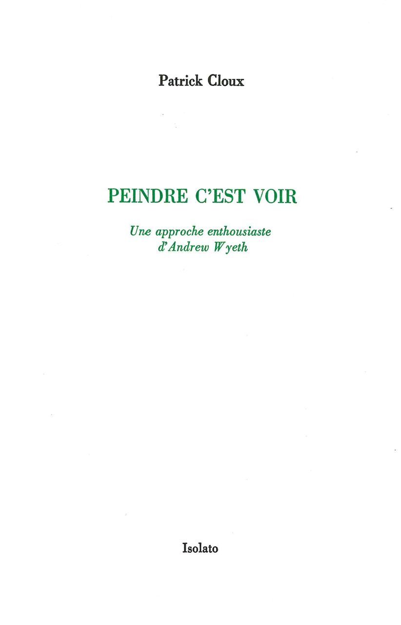 Peindre c'est voir