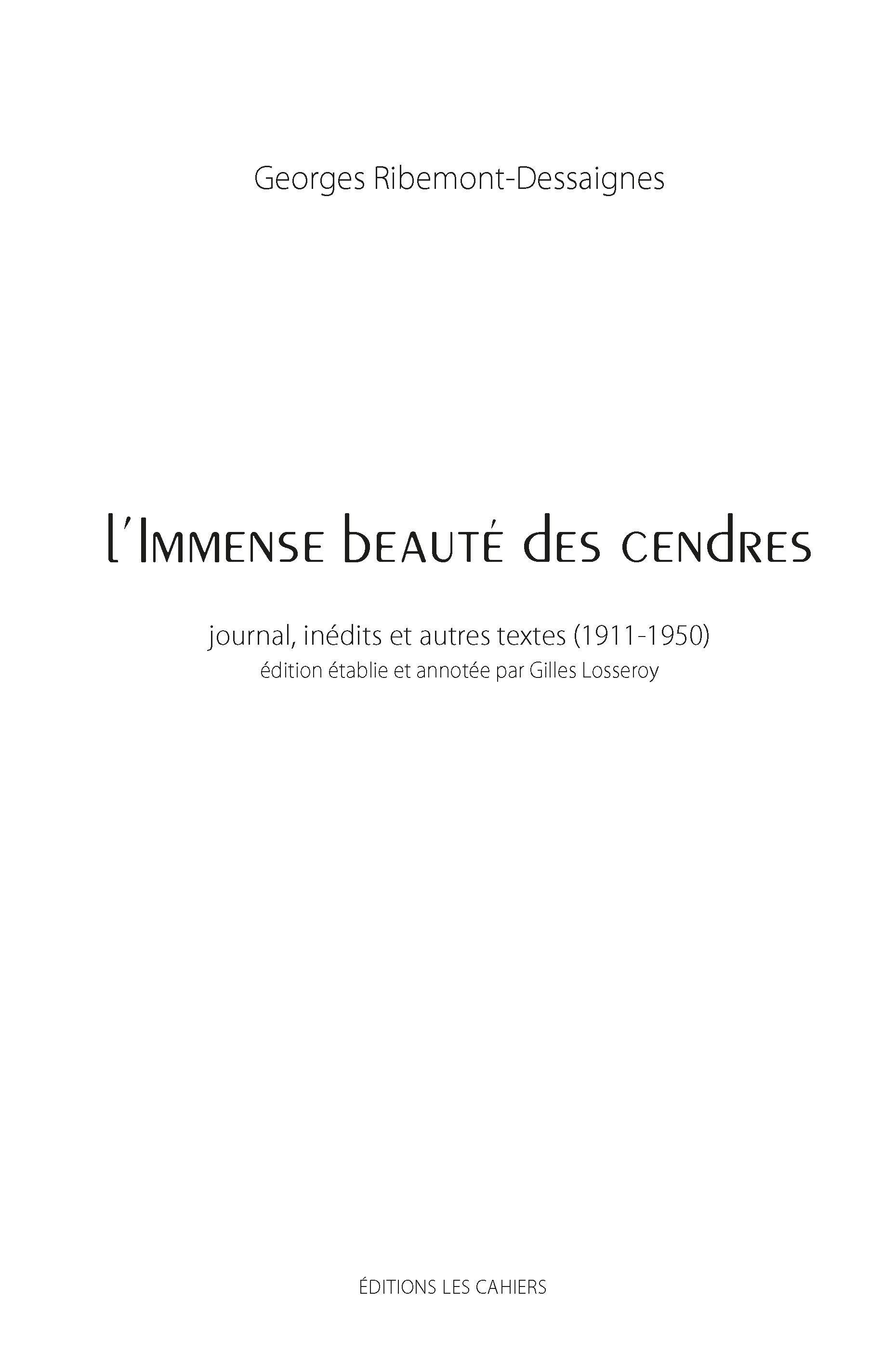 L'immense beauté des cendres
