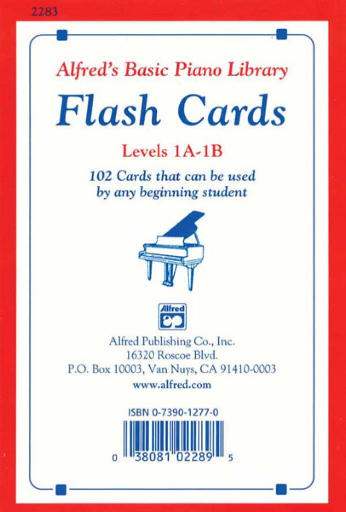 ALFRED'S BASIC PIANO LIBRARY FLASHCARDS LEVEL 1A-1B - PIANO
