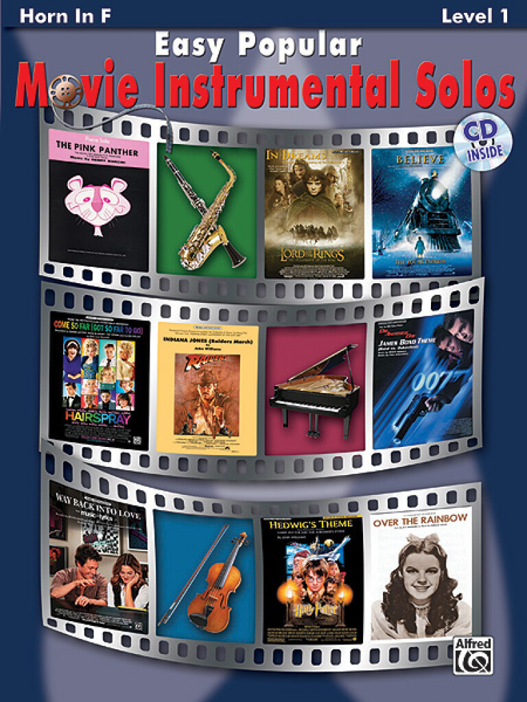 EASY POPULAR MOVIE INSTRUMENTAL SOLOS - COR EN FA - RECUEIL + CD