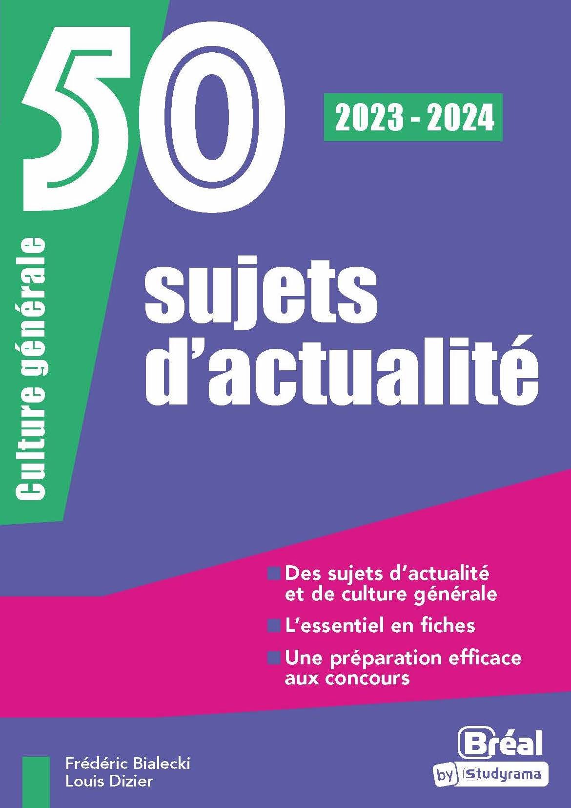50 sujets d'actualité 2023-2024