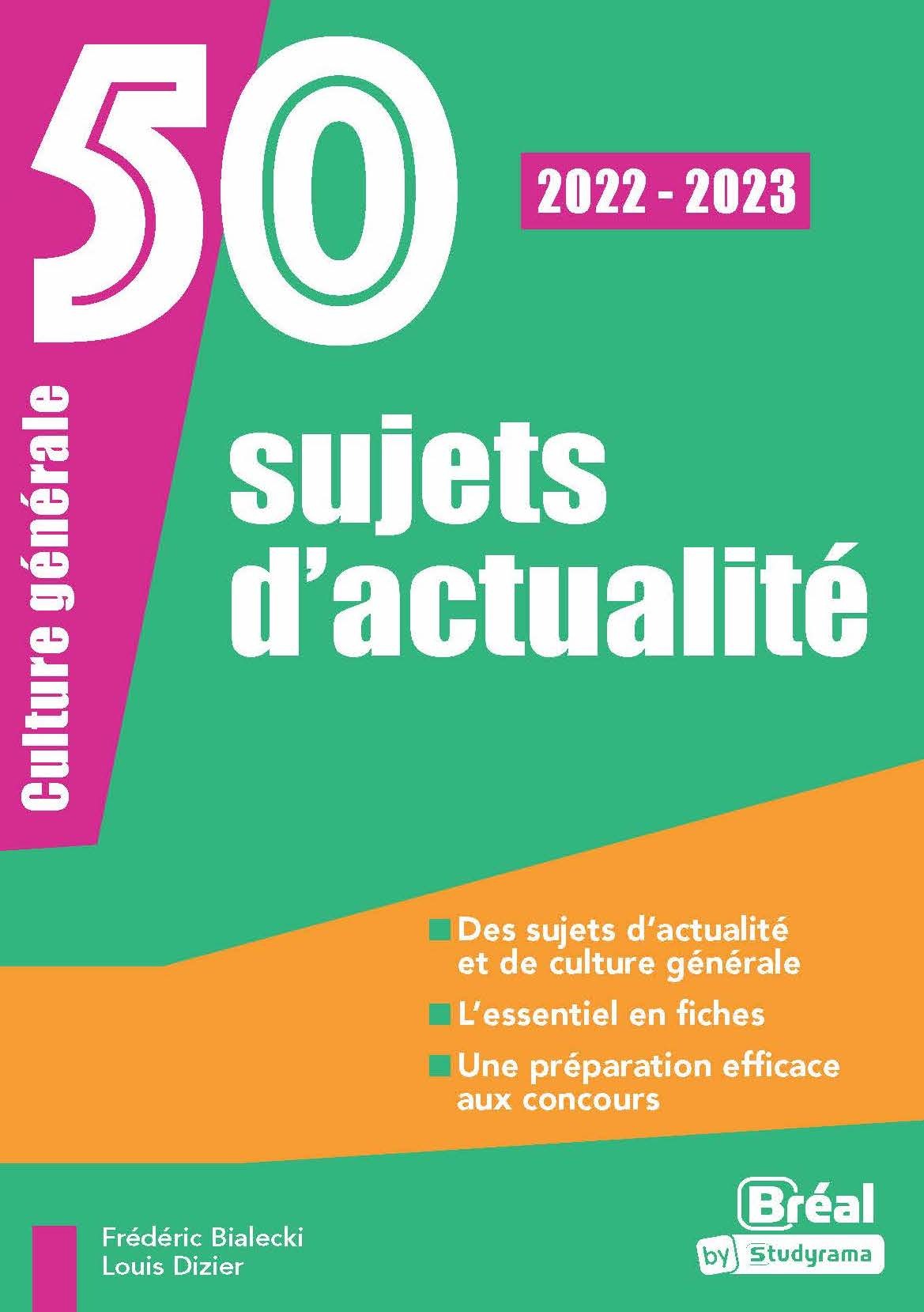 50 sujets d'actualités 2022-2023