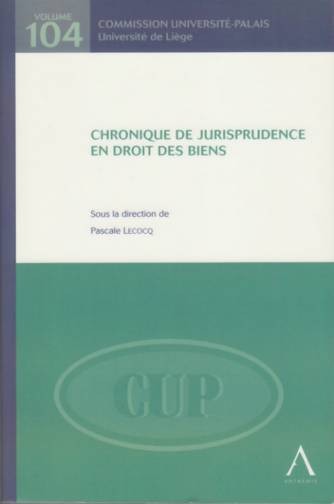 CHRONIQUE DE JURISPRUDENCE EN DROIT DES BIENS