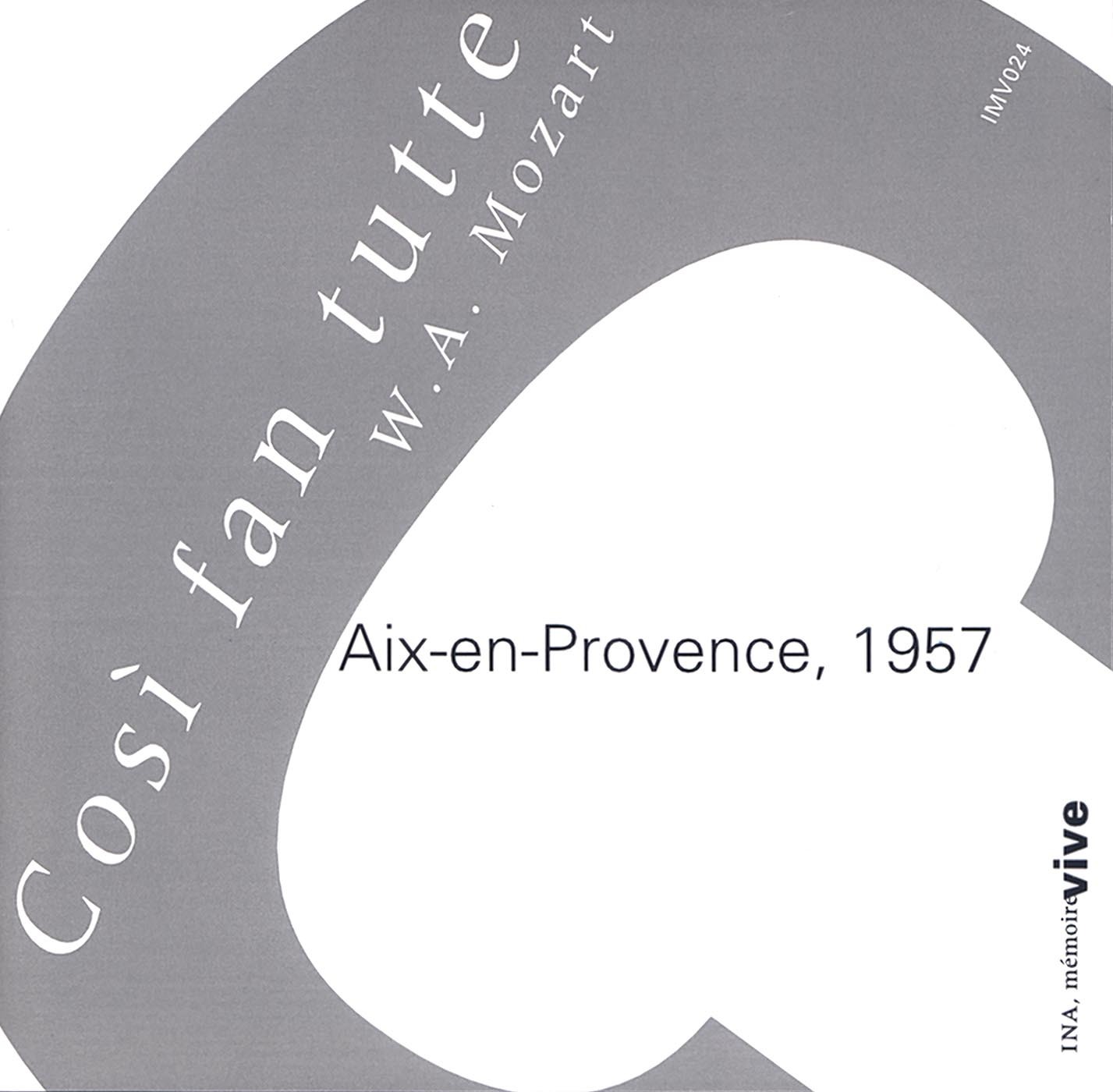 W.A. MOZART - COSI FAN TUTTE - AIX 1957 - 2 CD