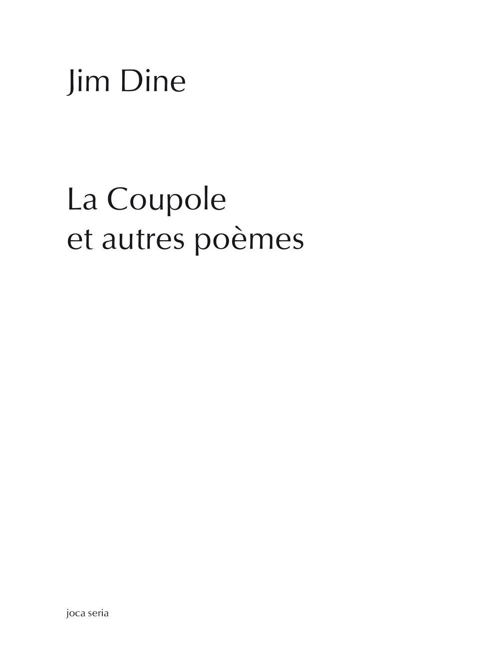 La Coupole Et Autres Poèmes