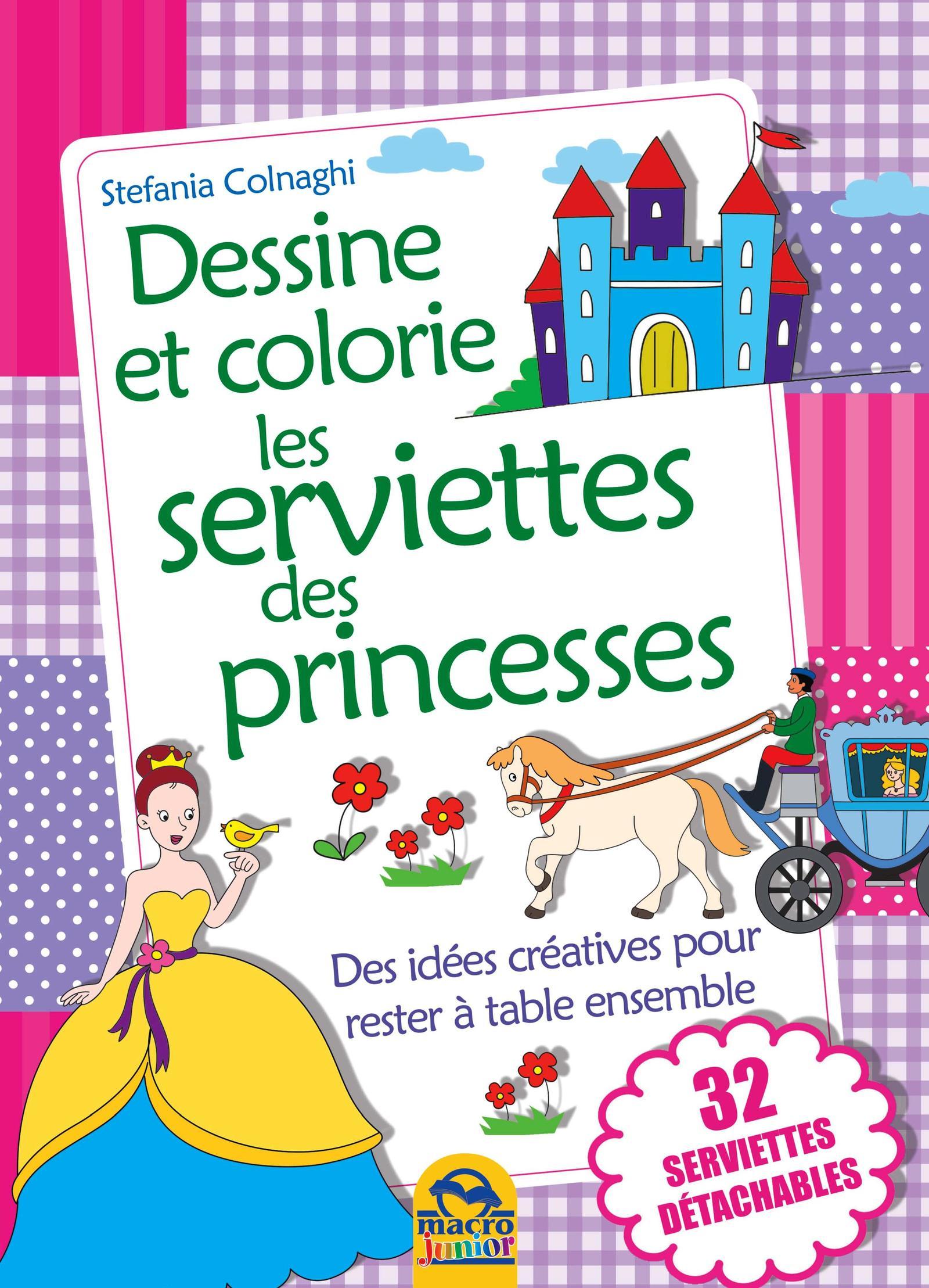 DESSINE ET COLORIE LES NAPPERONS DES PRINCESSES  32 SETS DE TABLE DETACHABLES