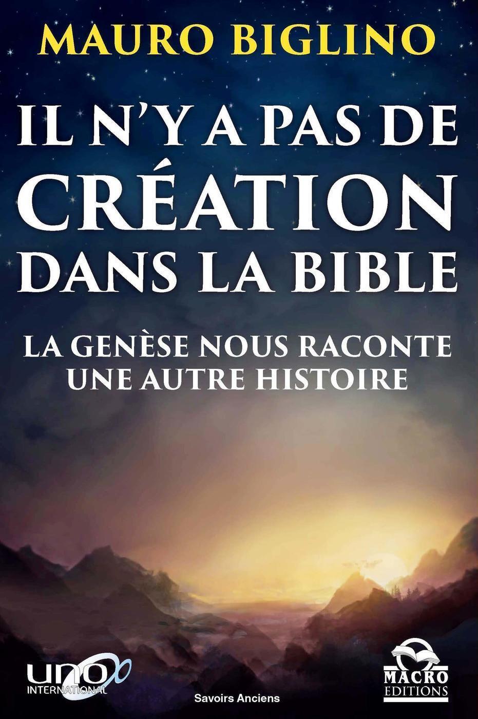 Il n'y a pas de création dans la Bible
