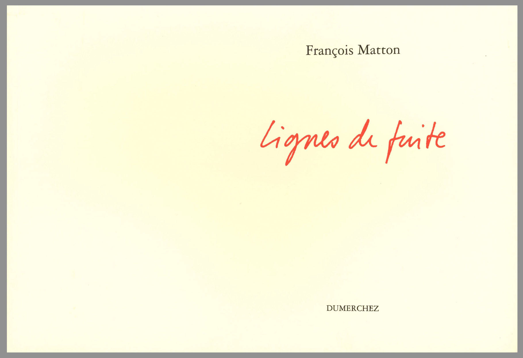 Lignes de Fuite