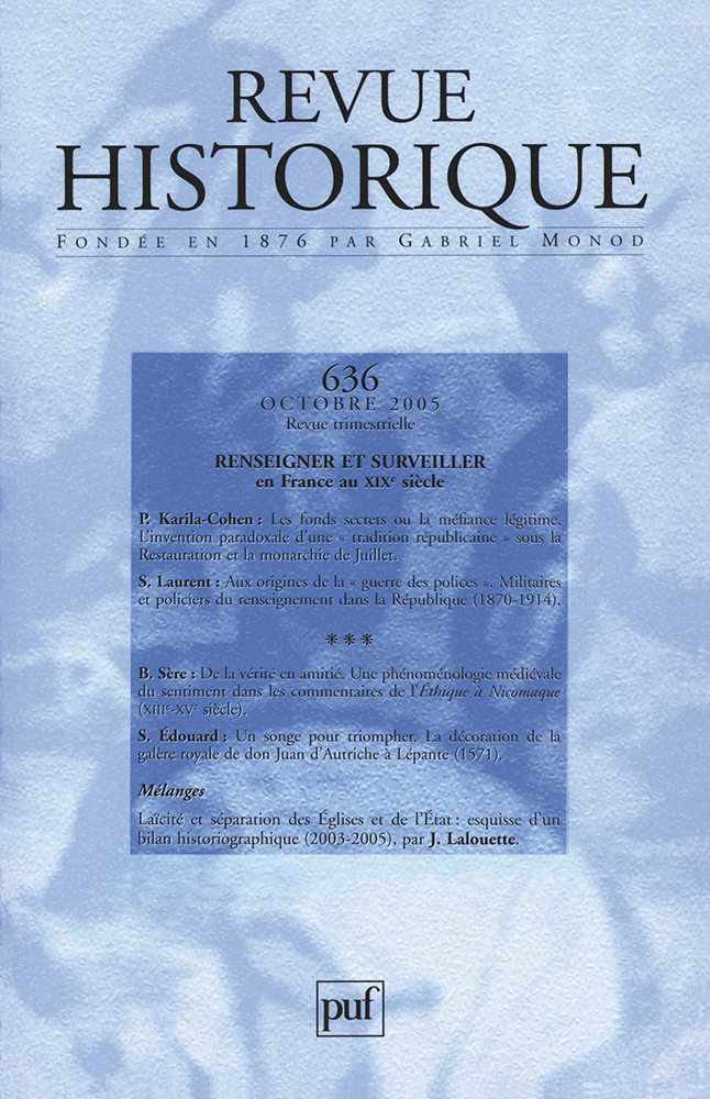 Revue historique 2005, n° 636