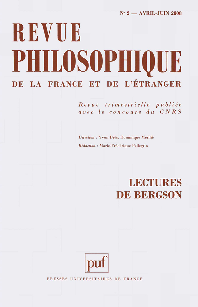 Revue philosophique 2008, t. 133 (2)