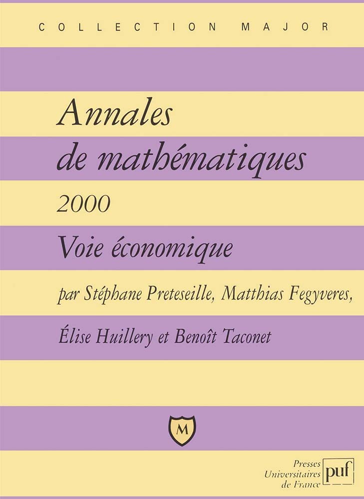 Annales de mathématiques 2000
