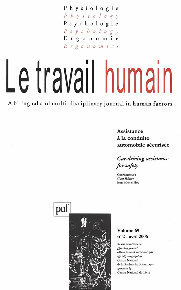 travail humain 2006, vol. 69 (2)