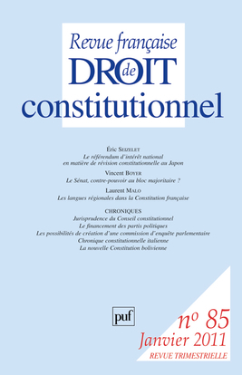 RFDC 2011, n° 85