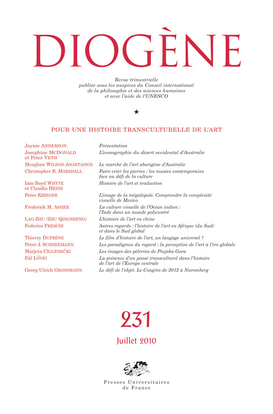 Diogène 2010, n° 231