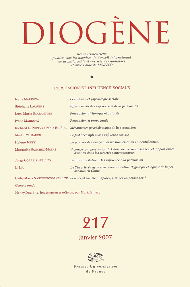 Diogène 2007, n° 217