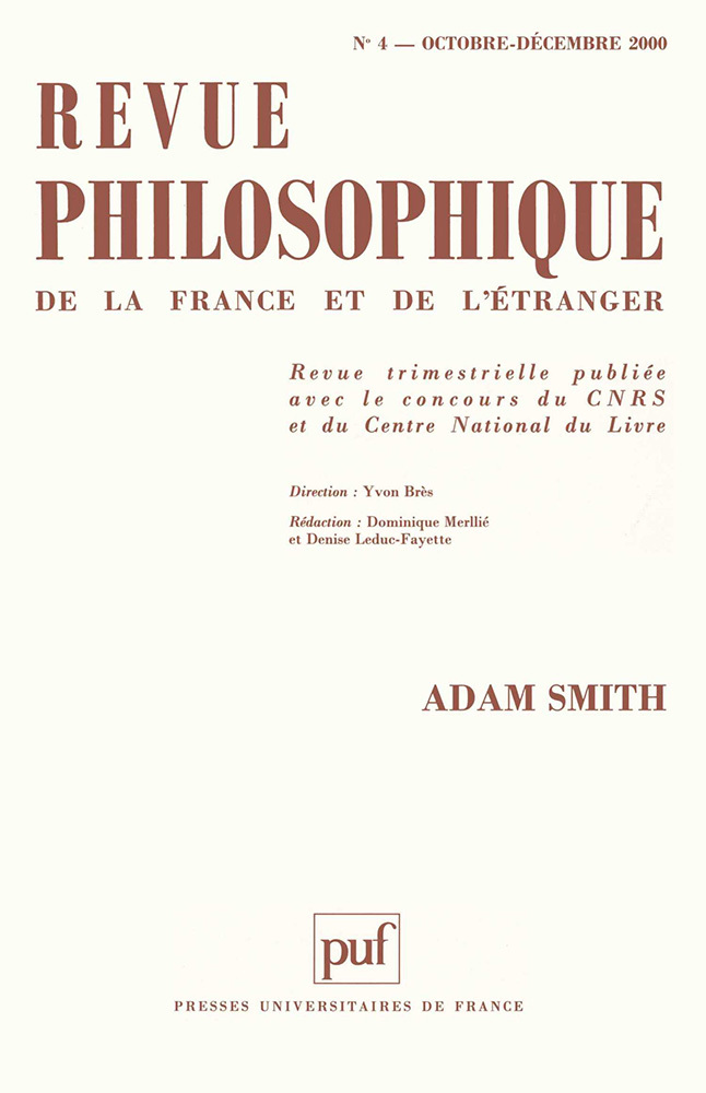 Revue philosophique 2000, t. 125 (4)