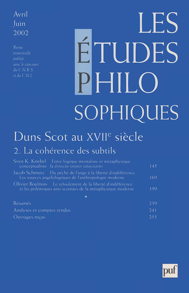 études philosophiques 2002, n° 2